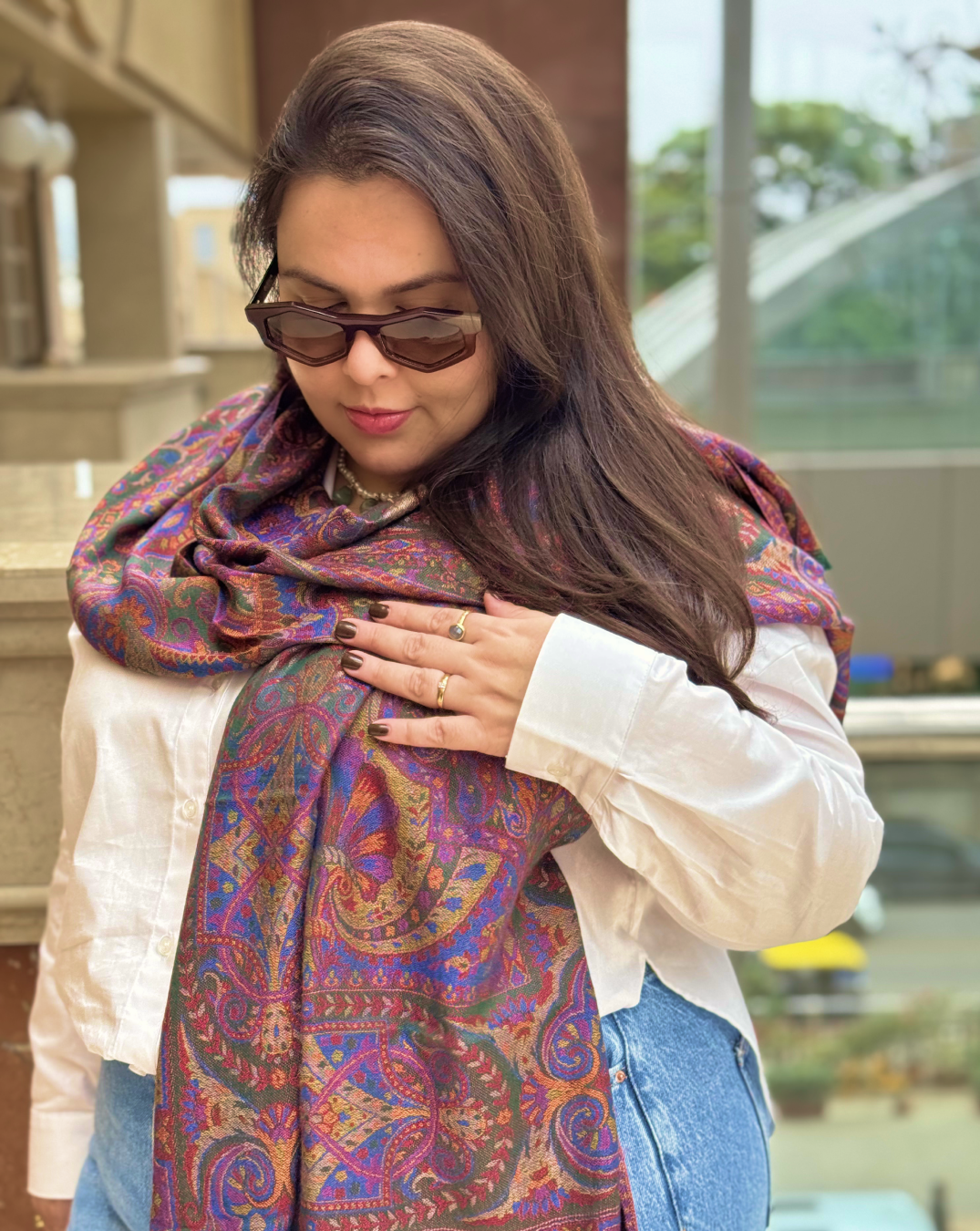 Echarpe Oliva Floral 70x200cm