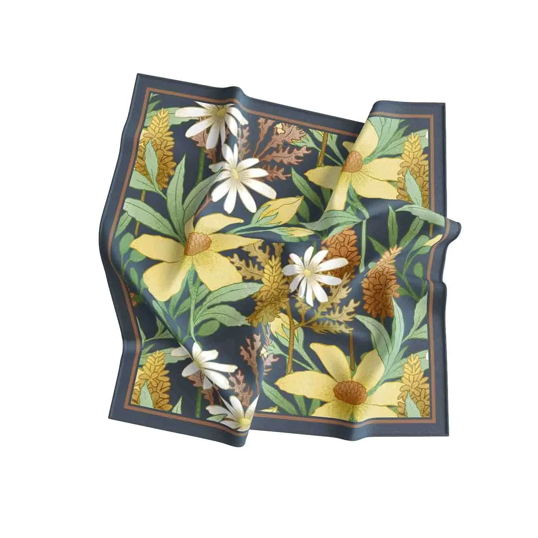 Lenço Florais Cetim 50x50 cm