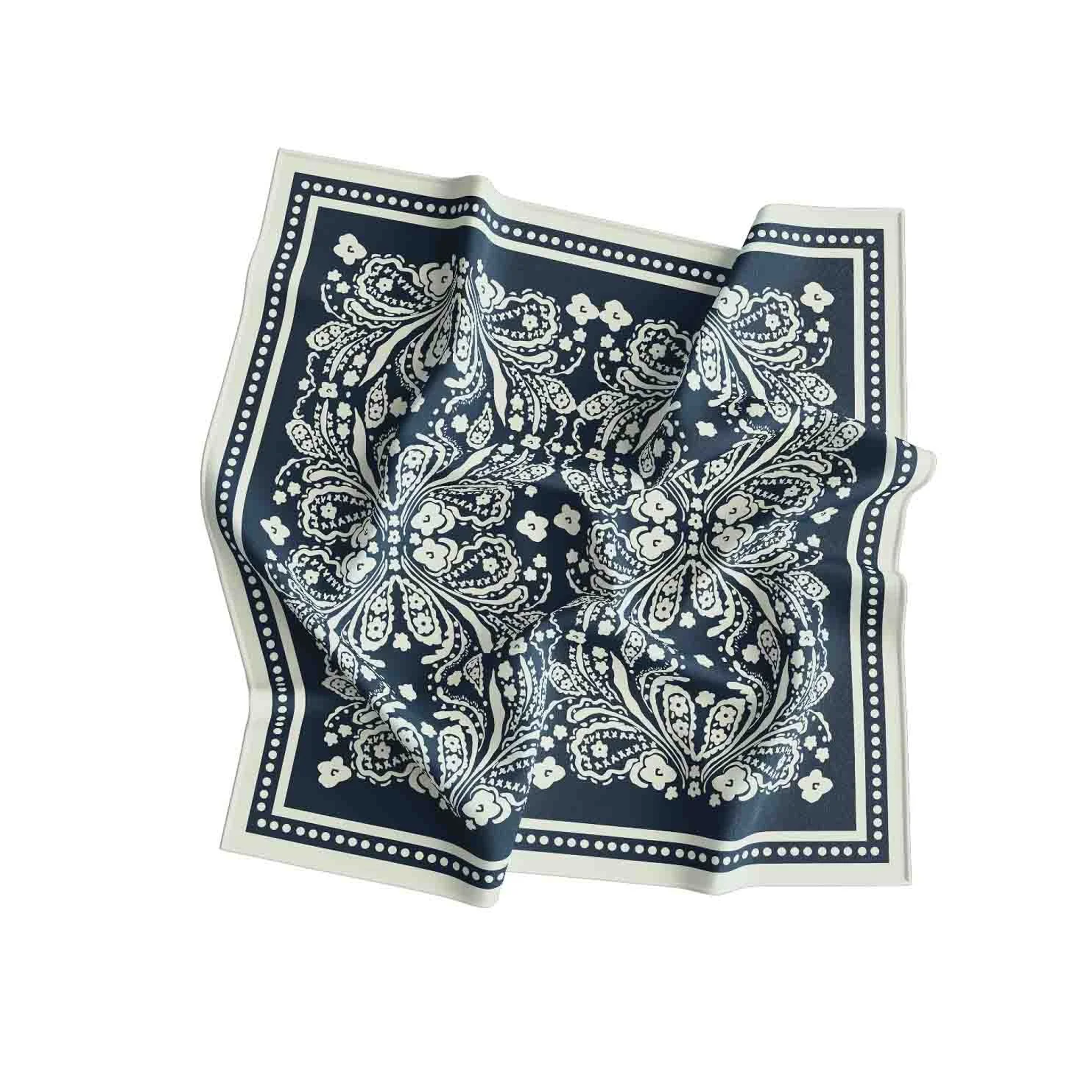 Lenço Marinha Cetim 100x100 cm