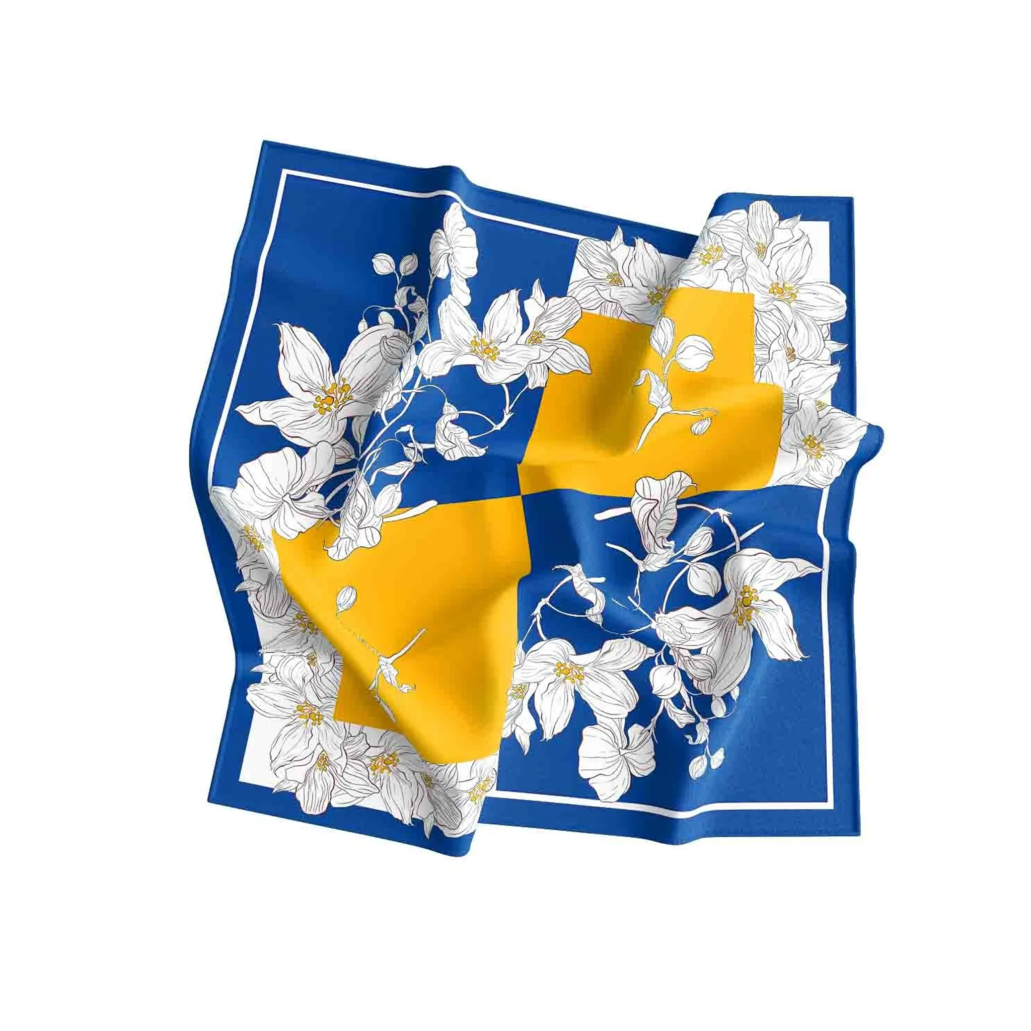 Lenço Beira-mar Cetim 100x100 cm