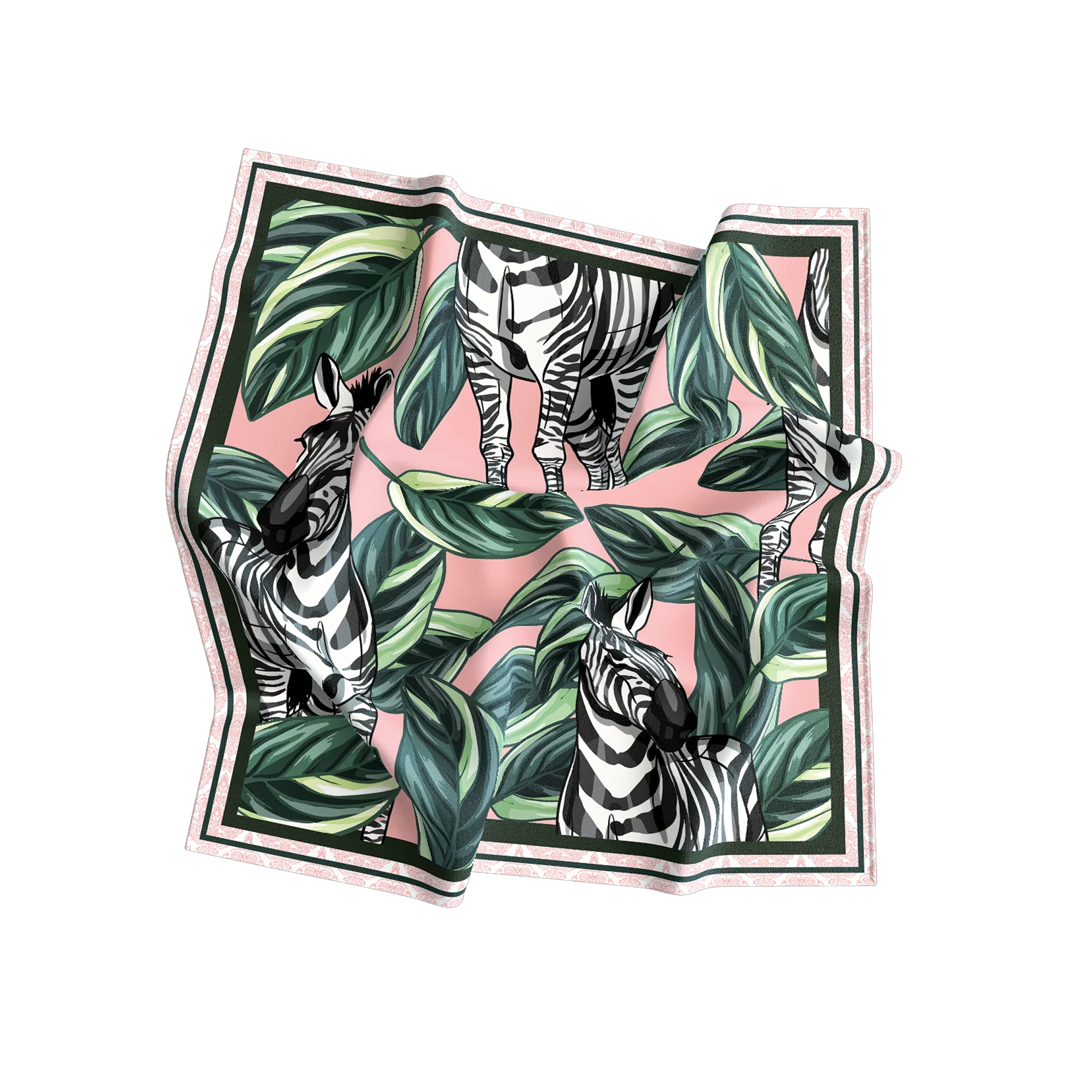 Lenço Calathea Cetim 100x100 cm